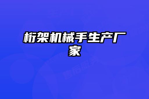桁架機(jī)械手生產(chǎn)廠(chǎng)家