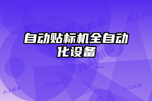 自動(dòng)貼標(biāo)機(jī)全自動(dòng)化設(shè)備