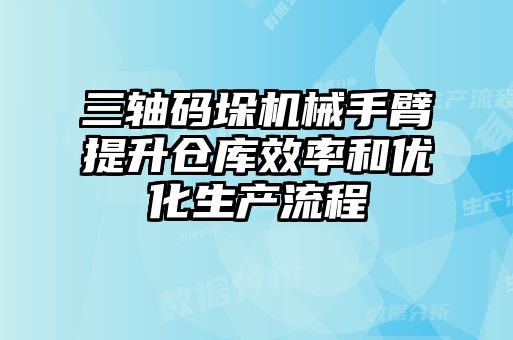 三軸碼垛機械手臂提升倉庫效率和優(yōu)化生產(chǎn)流程