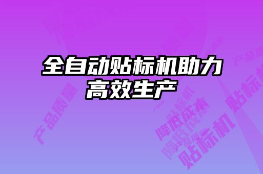 全自動(dòng)貼標(biāo)機(jī)助力高效生產(chǎn)