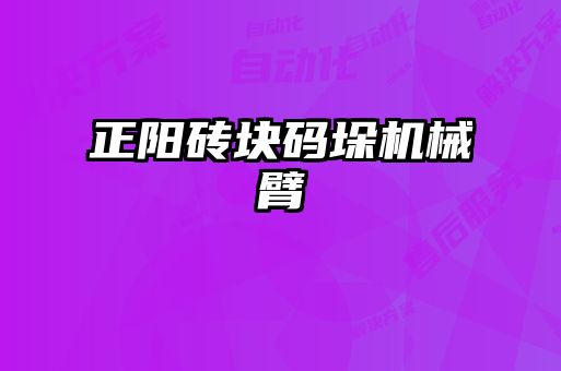 正陽(yáng)磚塊碼垛機(jī)械臂