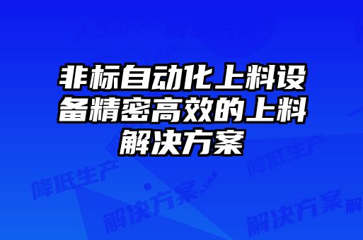 非標(biāo)自動化上料設(shè)備精密高效的上料解決方案