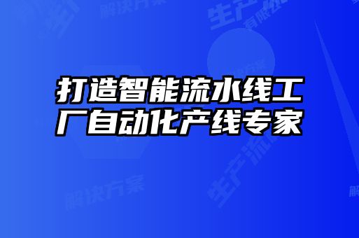 打造智能流水線工廠自動(dòng)化產(chǎn)線專家
