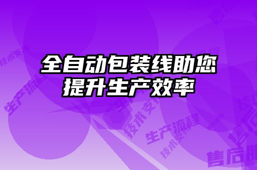 全自動包裝線助您提升生產效率