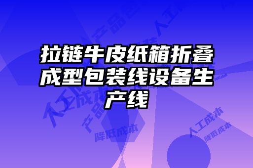 拉鏈牛皮紙箱折疊成型包裝線設備生產線